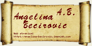 Angelina Bećirović vizit kartica